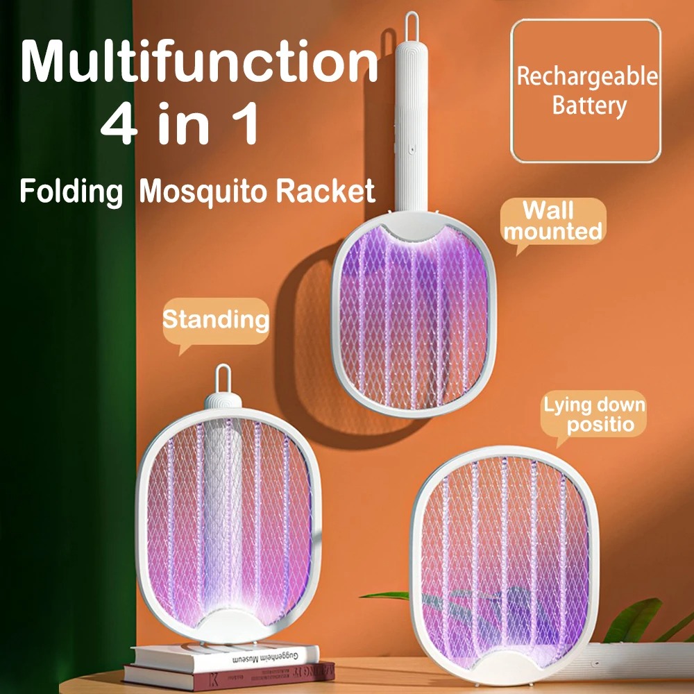 Bug Catching Kit - Racchetta Elettrica Anti-Zanzare 3000V Ricaricabile USB