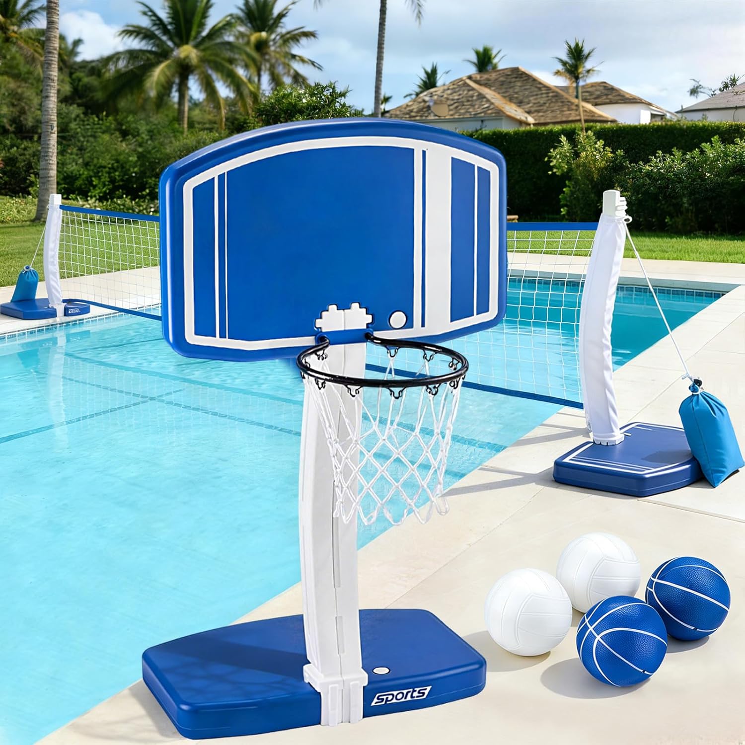 Outdoor Games For Kids - Canestro da basket e rete da