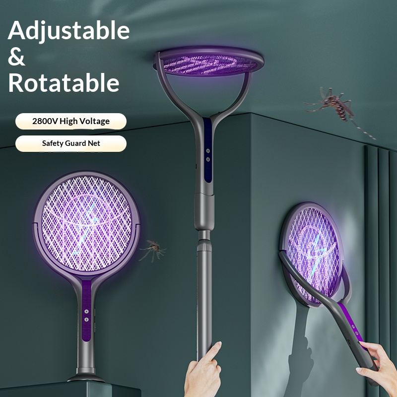 Bug Catching Kit - Testa rotante Bug Zapper Racchetta ricaricabile