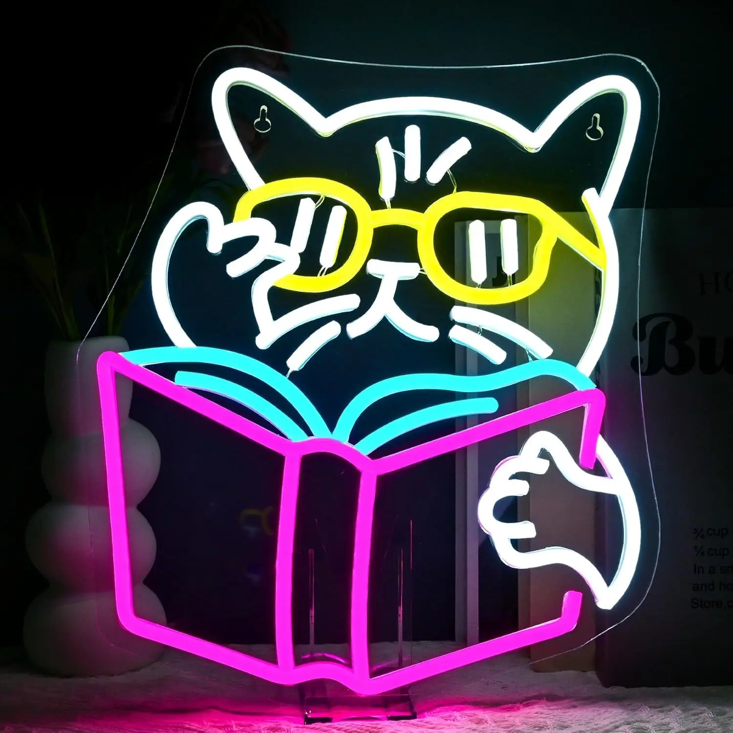 Kids Outdoor Ideas - Insegna al Neon LED Gatto Intelligente