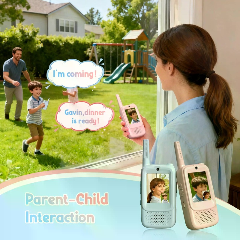 Kids Outdoor Voices - Walkie-Talkie con video per bambini, confezione
