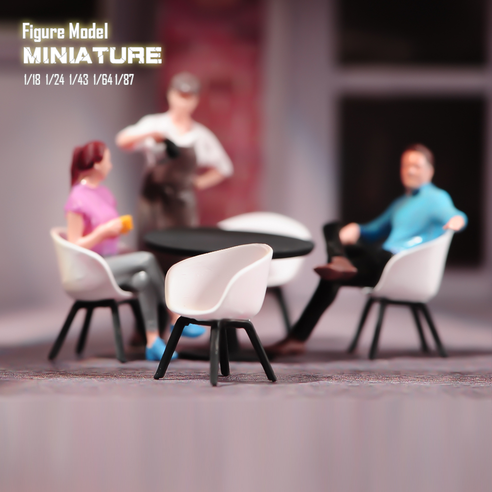 Kids Outdoor Table With Umbrella - Modello di mobili in miniatura 1/43