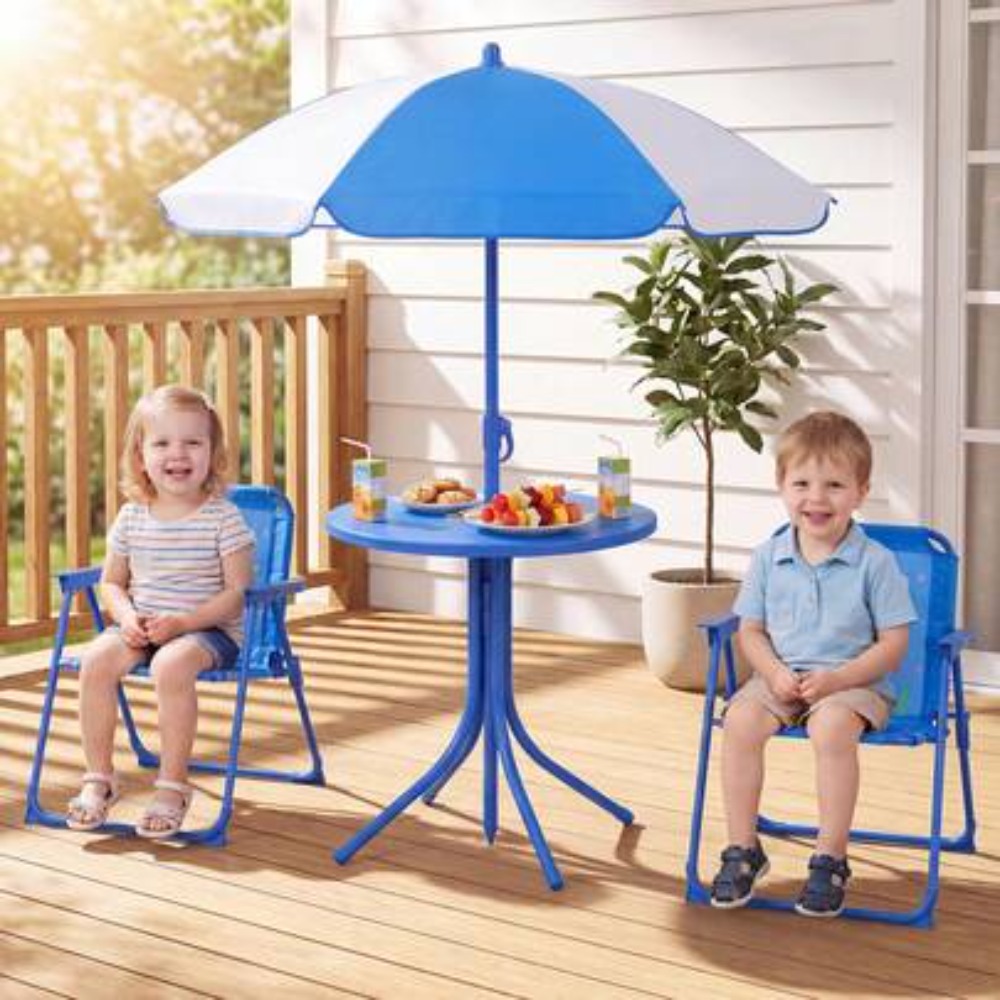 Kids Outdoor Table With Umbrella - Set da picnic per bambini con