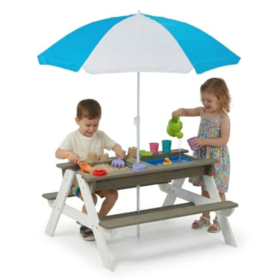 Tavolo da picnic per bambini d - Kids Outdoor Table With Umbrella recensione e prezzo