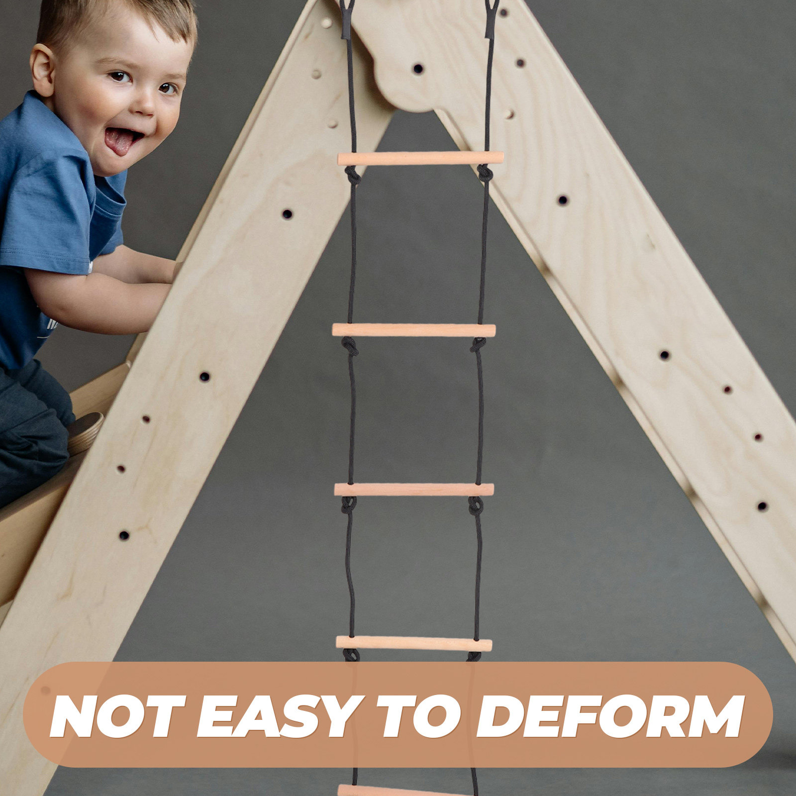 1 set di attrezzature per atti - Kids Outdoor Wooden Climbing Frame recensione e prezzo
