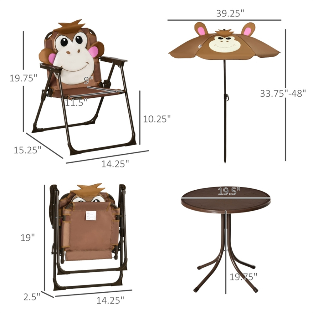Set Tavolo e Sedie per Bambini - Kids Outdoor Table With Umbrella recensione e prezzo