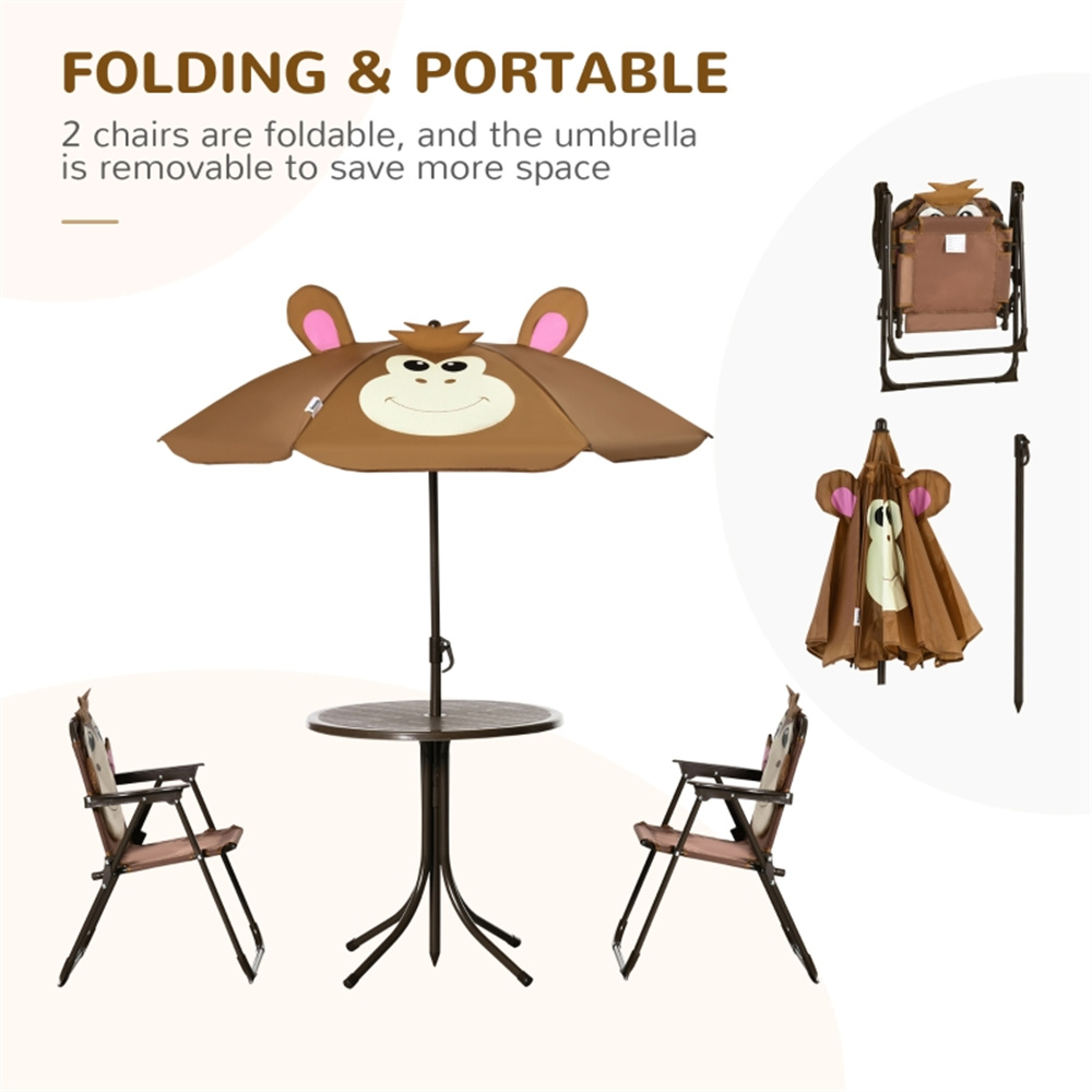 Set Tavolo e Sedie per Bambini - Kids Outdoor Table With Umbrella recensione e prezzo