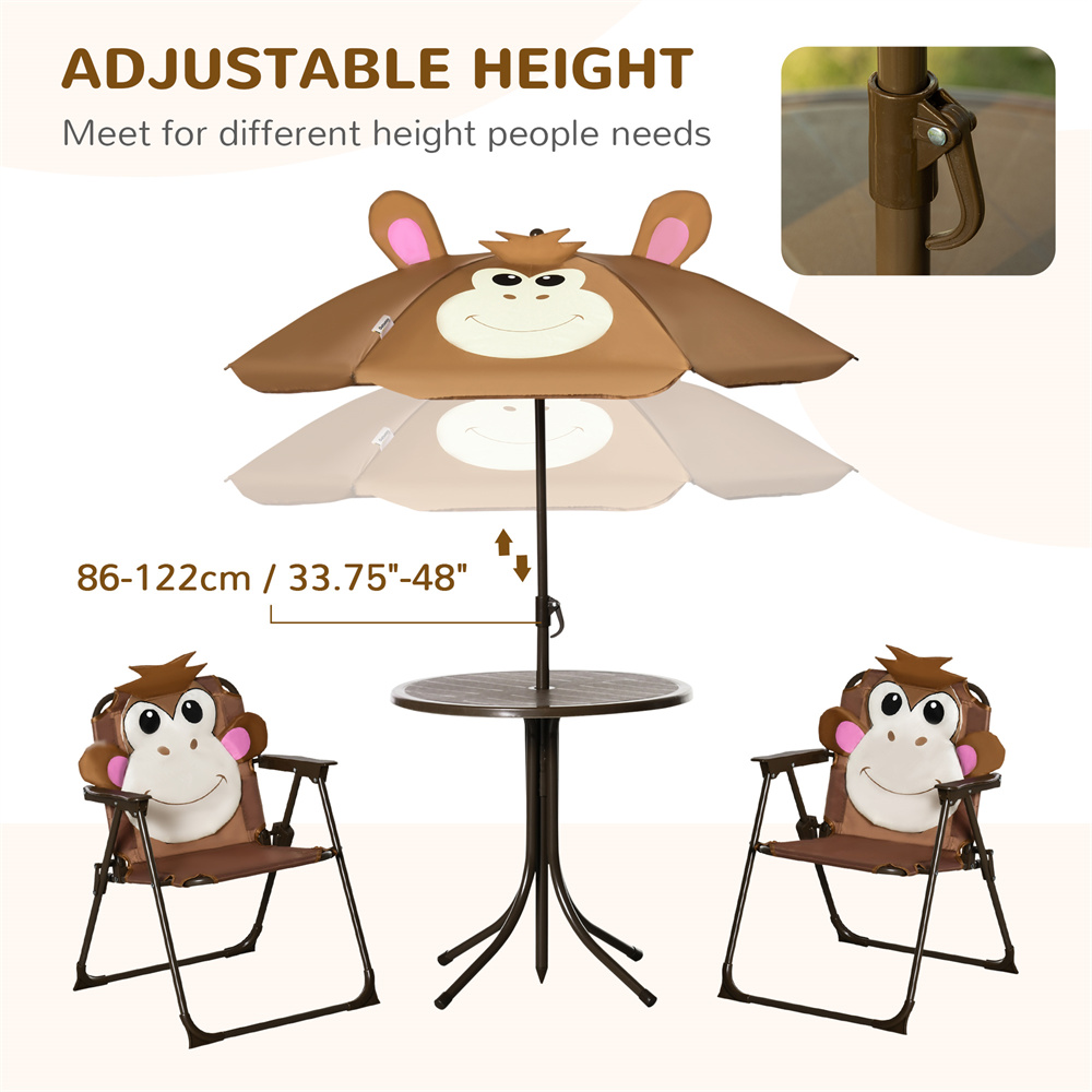 Set Tavolo e Sedie per Bambini - Kids Outdoor Table With Umbrella recensione e prezzo