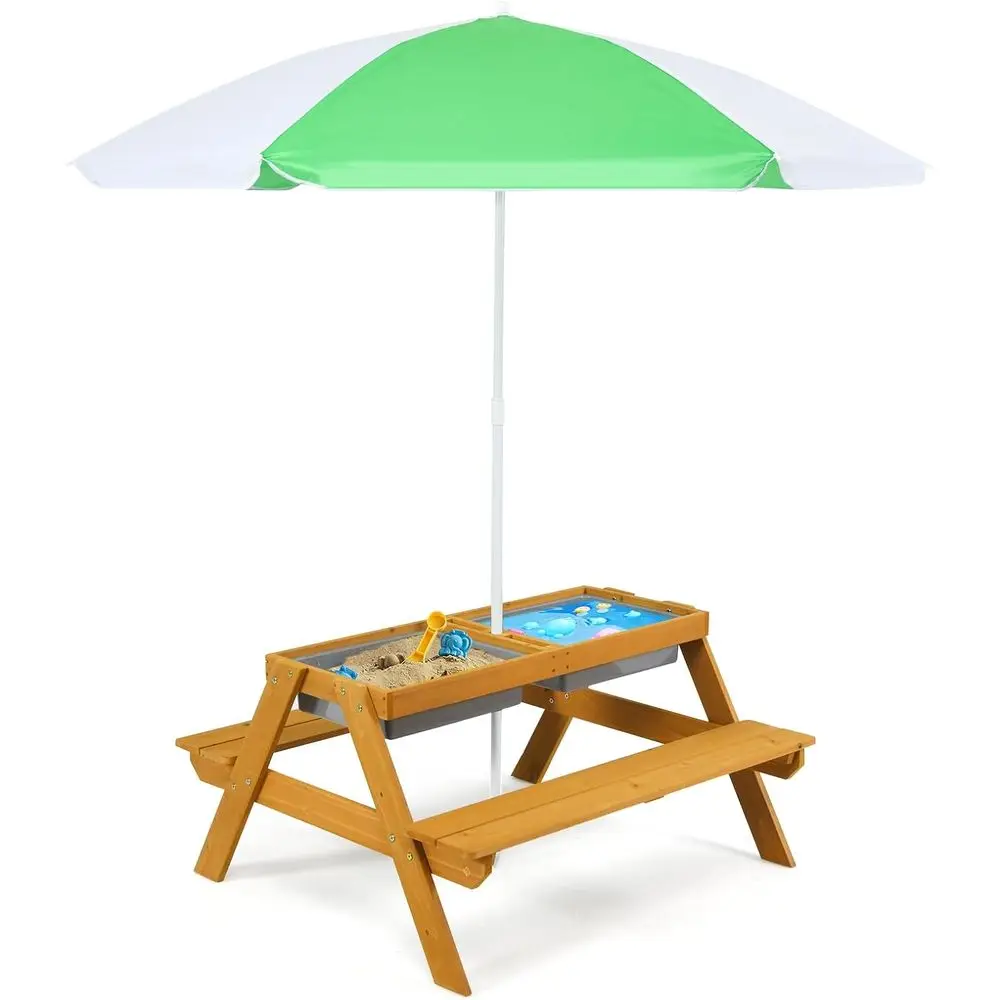 Tavolo da Picnic 3-in-1 Regola - Kids Outdoor Table With Umbrella recensione e prezzo