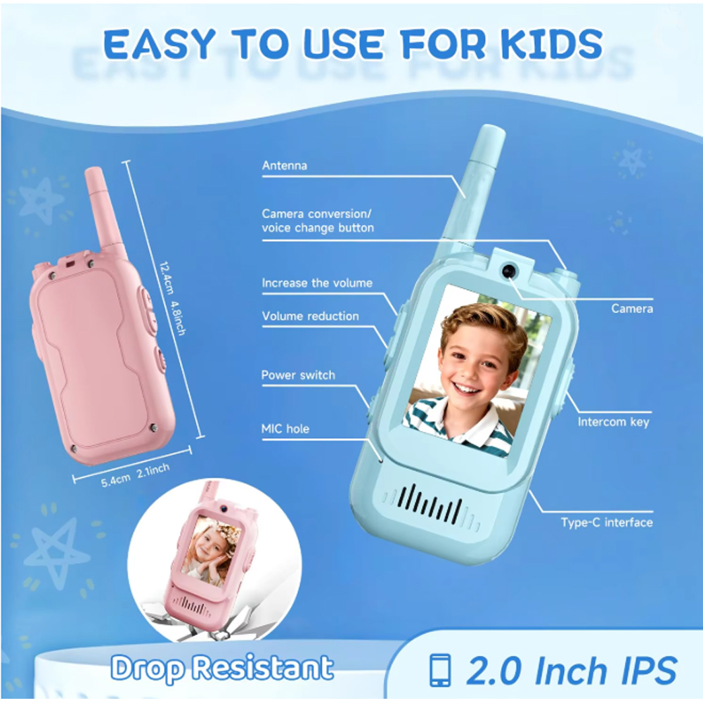 2 walkie-talkie video, mini ra - Kids Outdoor Voices recensione e prezzo