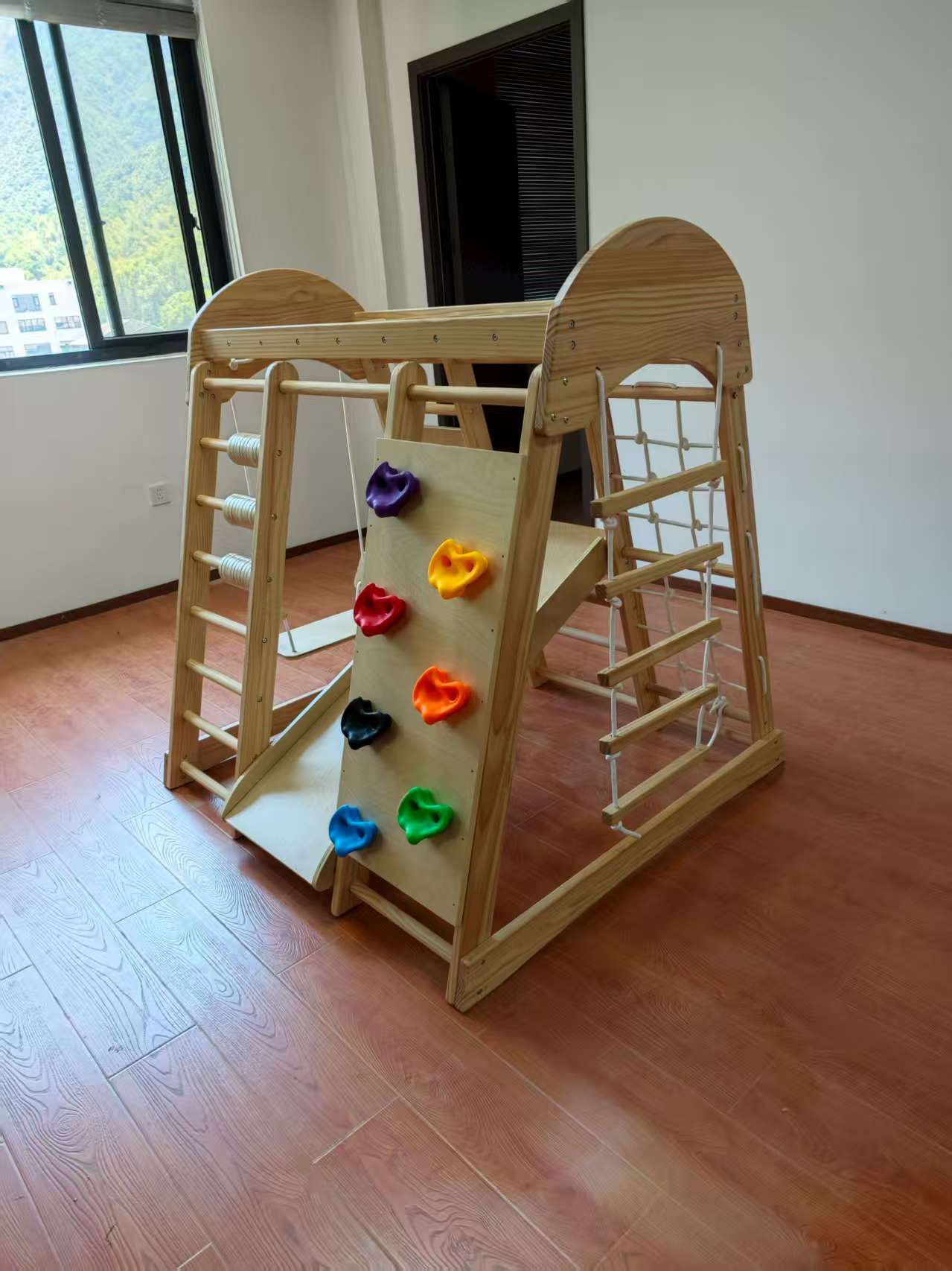 Struttura per Arrampicata in L - Kids Outdoor Wooden Climbing Frame recensione e prezzo