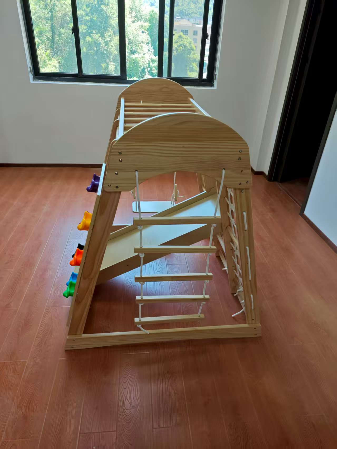 Struttura per Arrampicata in L - Kids Outdoor Wooden Climbing Frame recensione e prezzo
