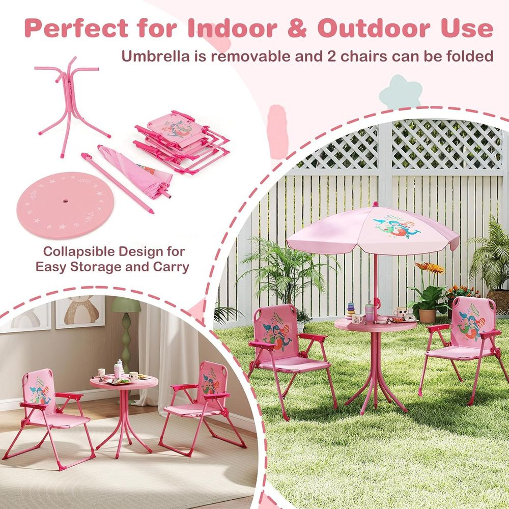 Tavolo da Picnic per Bambini,  - Kids Outdoor Table With Umbrella recensione e prezzo