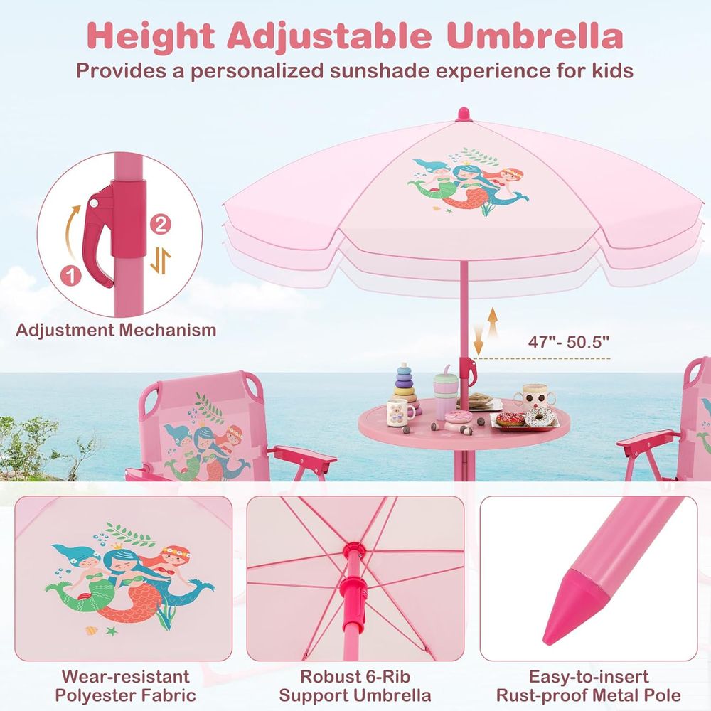Tavolo da Picnic per Bambini,  - Kids Outdoor Table With Umbrella recensione e prezzo