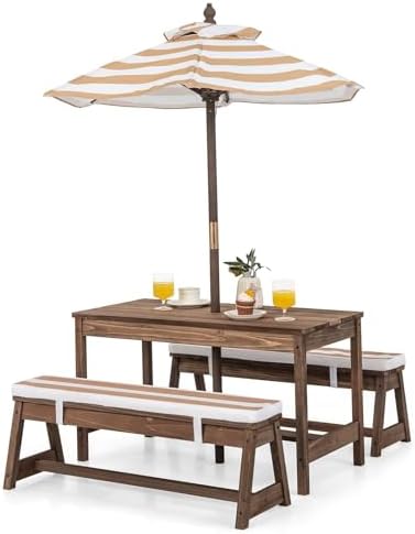 Tavolo da picnic per bambini,  - Kids Outdoor Table With Umbrella recensione e prezzo
