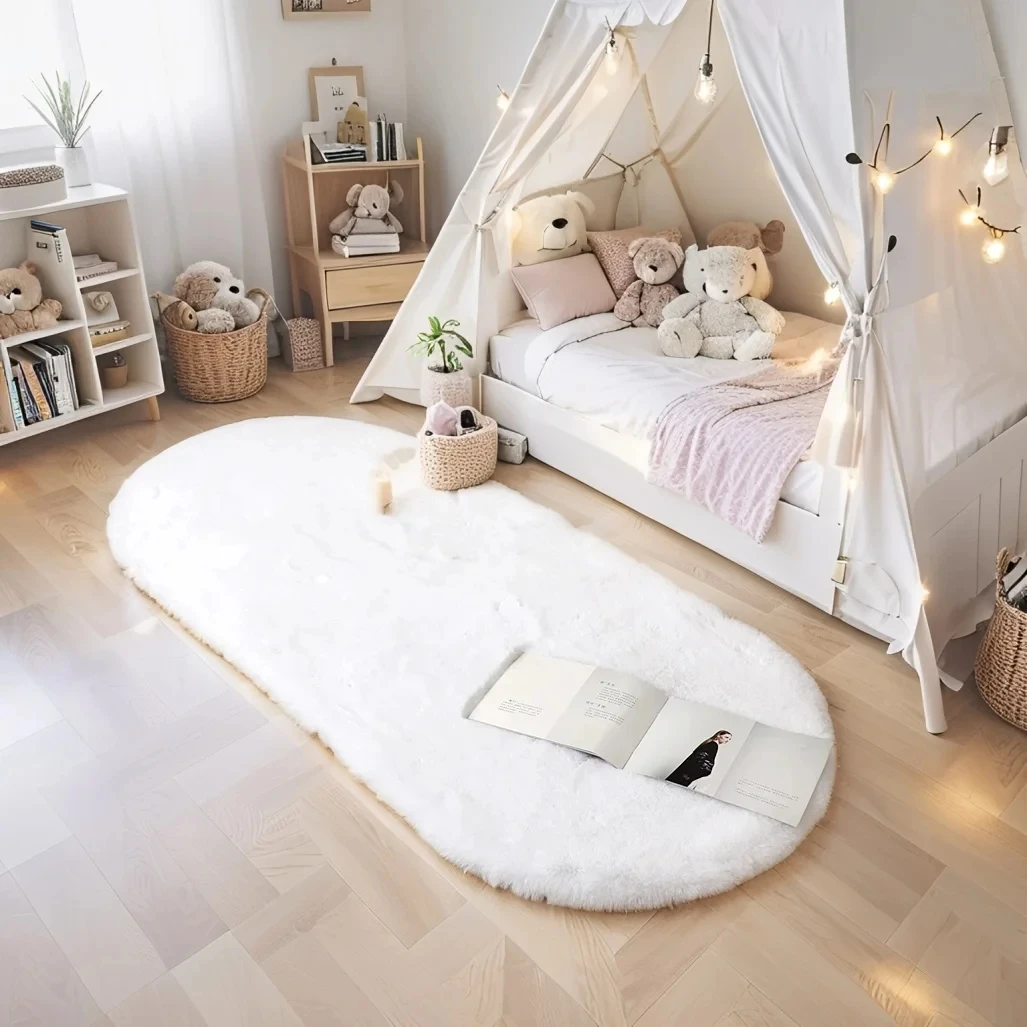 Tappeto Ovale in Finta Pellicc - Kids Outdoor Floor Cushions recensione e prezzo