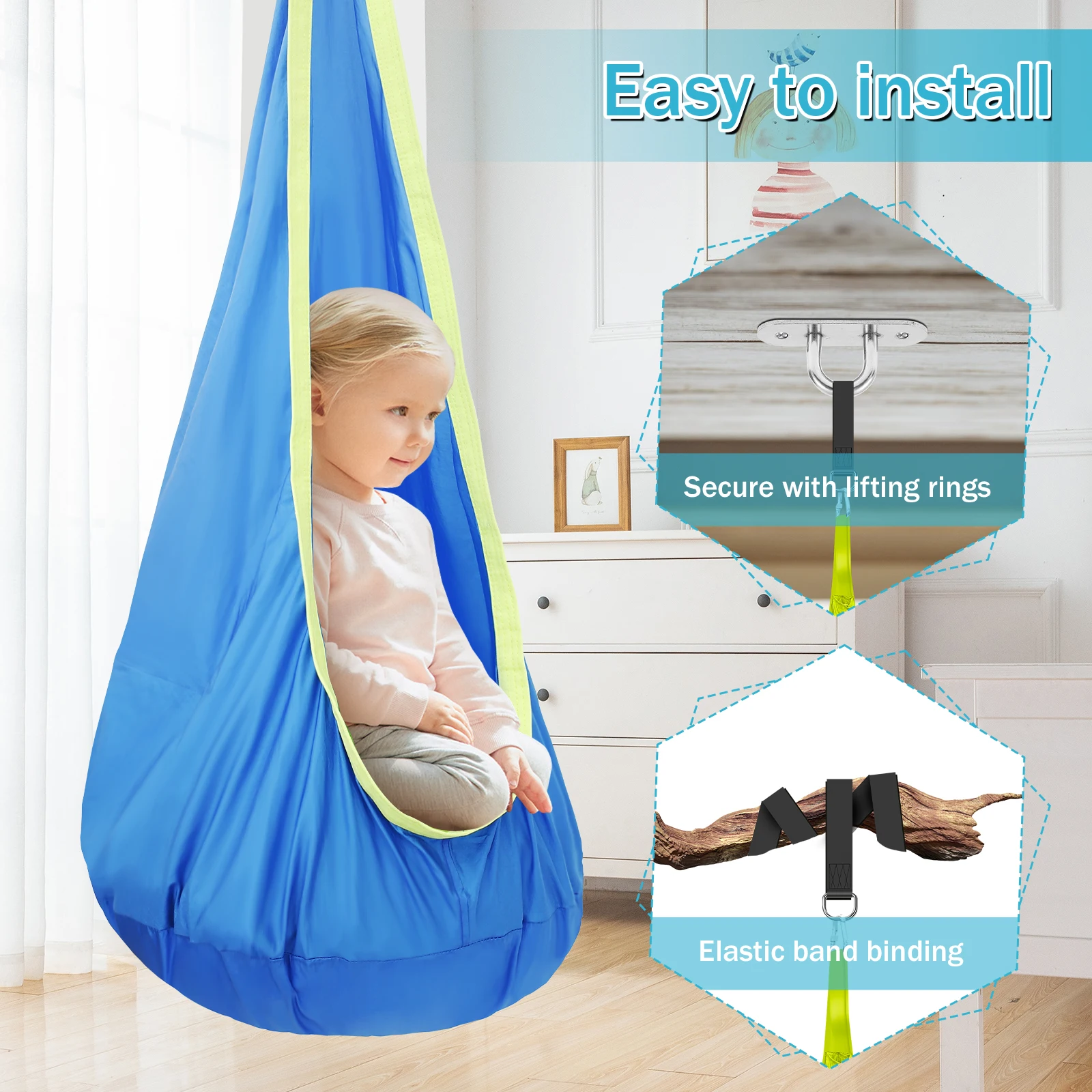 Sedia a dondolo sensoriale per - Kids Outdoor Hammock Chair recensione e prezzo