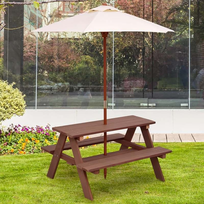 Set da Picnic per Bambini con  - Kids Outdoor Table With Umbrella recensione e prezzo