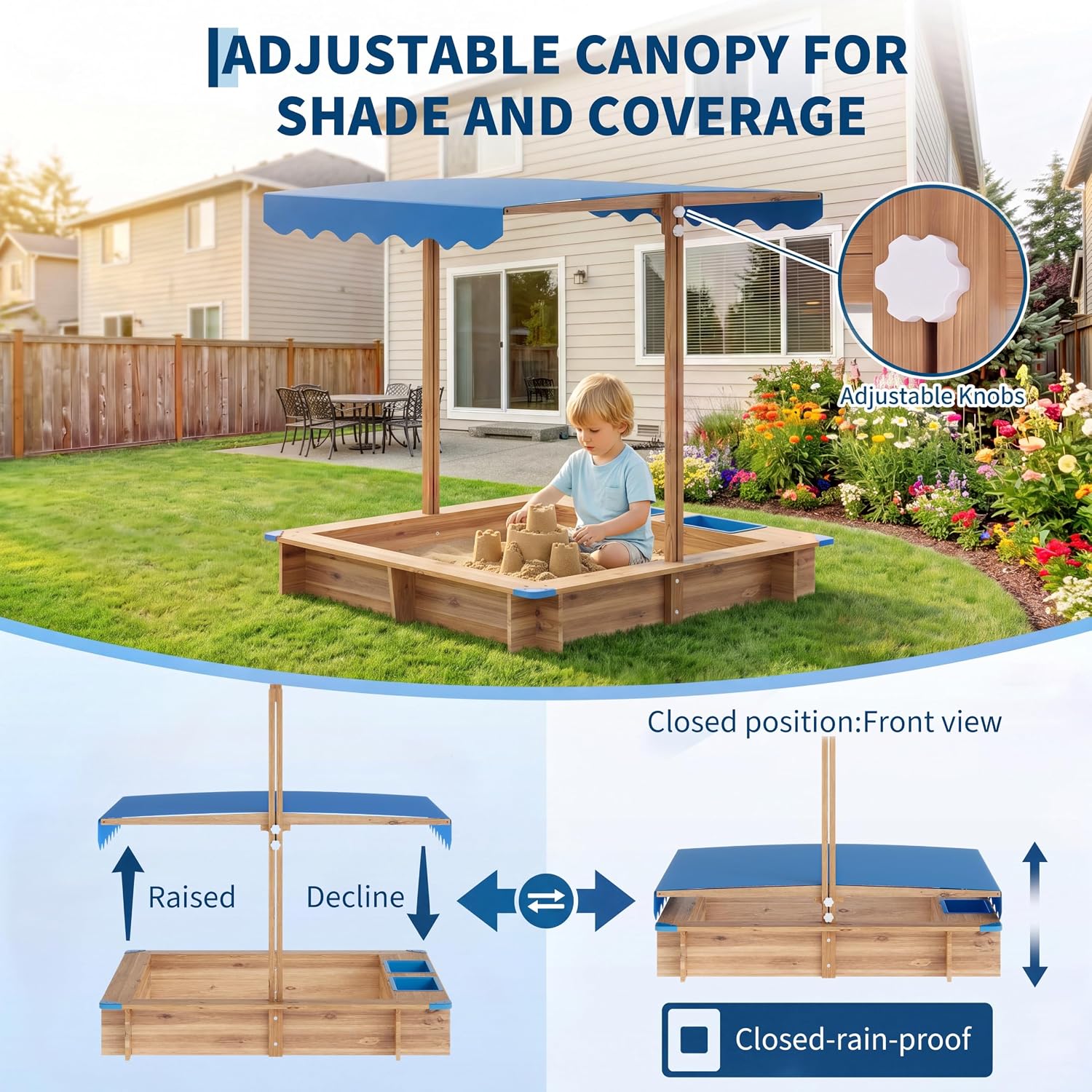 Sabbiera per Bambini da Estern - Kids Outdoor Sandbox recensione e prezzo